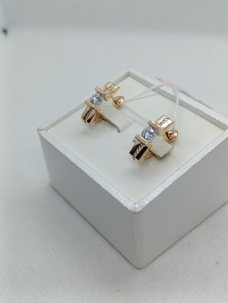 СКМИ585 СЕРЬГИ С КАМНЯМИ (Au 585)