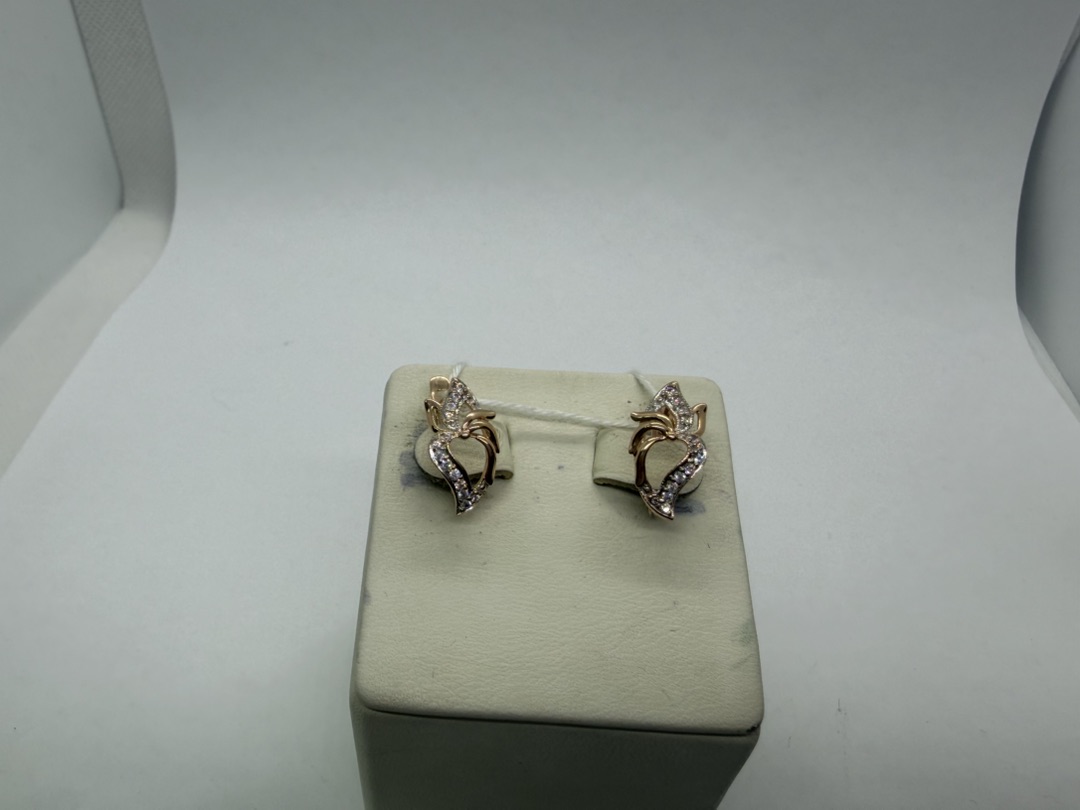 СКМИ585 СЕРЬГИ С КАМНЯМИ (Au 585)