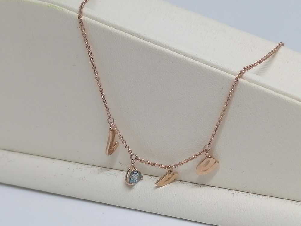 КОЛЬЕ С КАМНЕМ Au 585