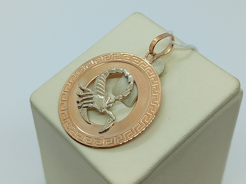 ПОДВЕСКА ЗНАК ЗОДИАКА СКОРПИОН Au 585