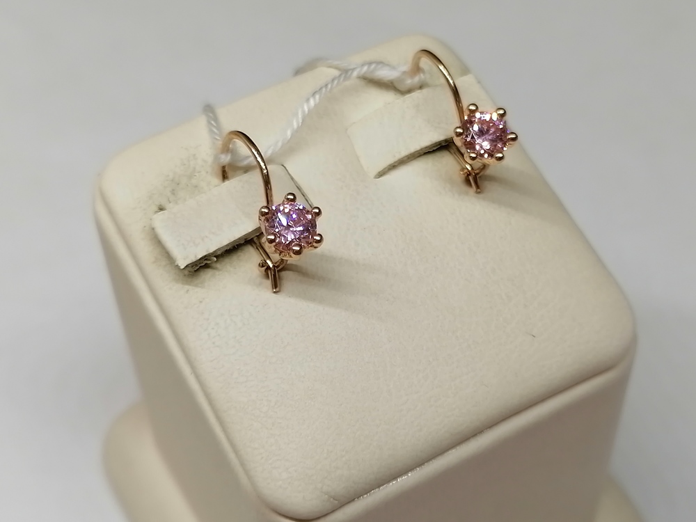 СЕРЬГИ С КАМНЕМ (Au 585)