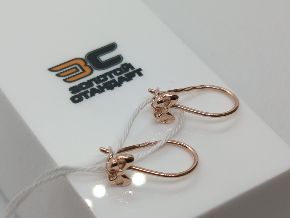 СБКМ585 СЕРЬГИ БЕЗ КАМНЯ (Au 585)