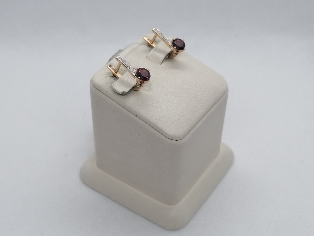 СКМИ585 СЕРЬГИ С КАМНЯМИ (Au 585)