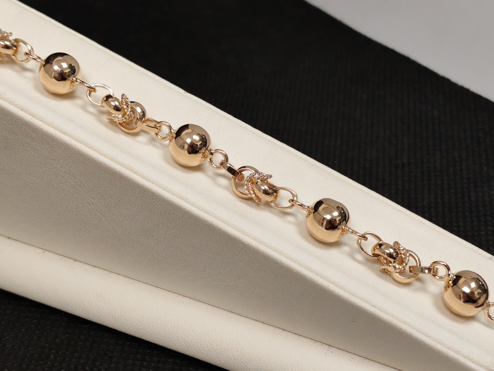 БРАСЛЕТ ПУСТОТЕЛЫЙ Фантазия (Au 585)