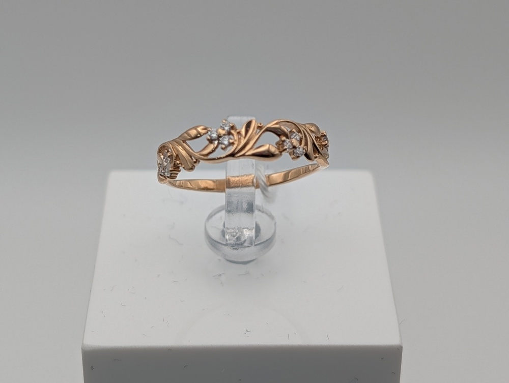 КОЛЬЦО С КАМНЯМИ (Au 585)