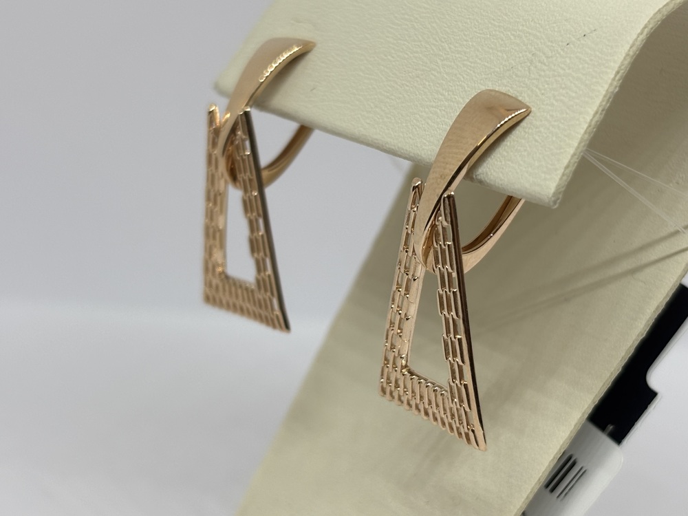 021192-1000 СЕРЬГИ БЕЗ КАМНЯ (Au 585)