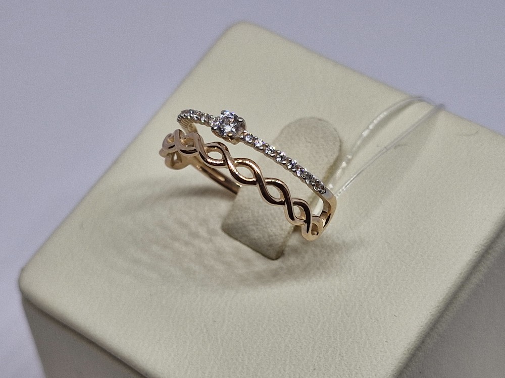 КОЛЬЦО С КАМНЯМИ (Au 585)