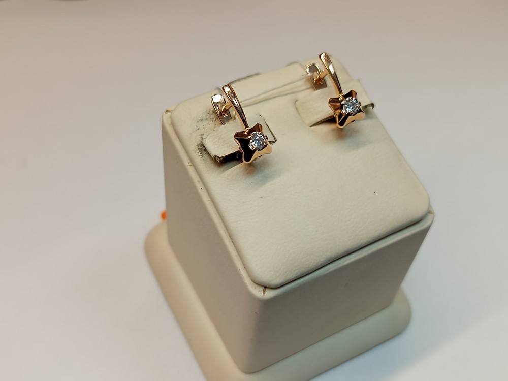 СЕРЬГИ С КАМНЕМ (Au 585)