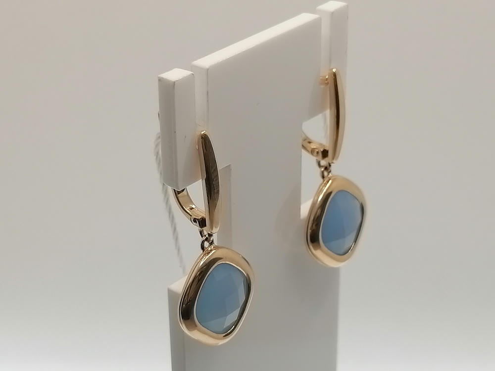 СЕРЬГИ С КАМНЕМ (Au 585)