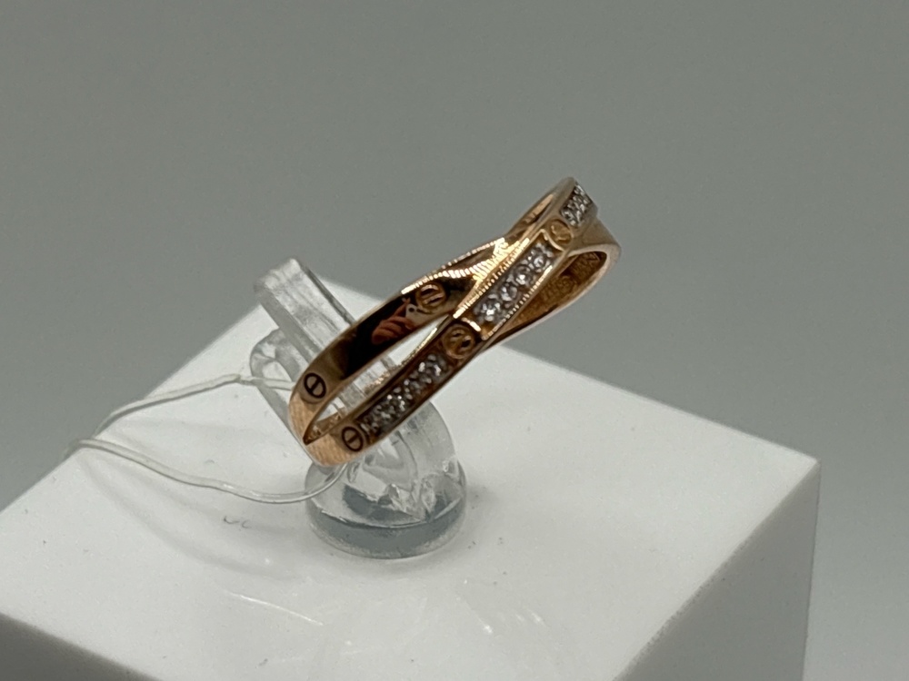 КОЛЬЦО С КАМНЯМИ (Au 585)