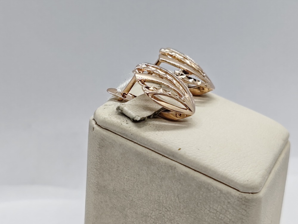 СБКМ585 СЕРЬГИ БЕЗ КАМНЯ (Au 585)