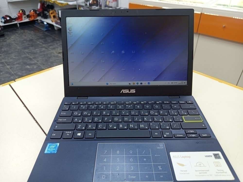 Ноутбук ASUS E510; Celeron N4020, Intel UHD Graphics 600, 4 Гб, 128 Гб, Нет