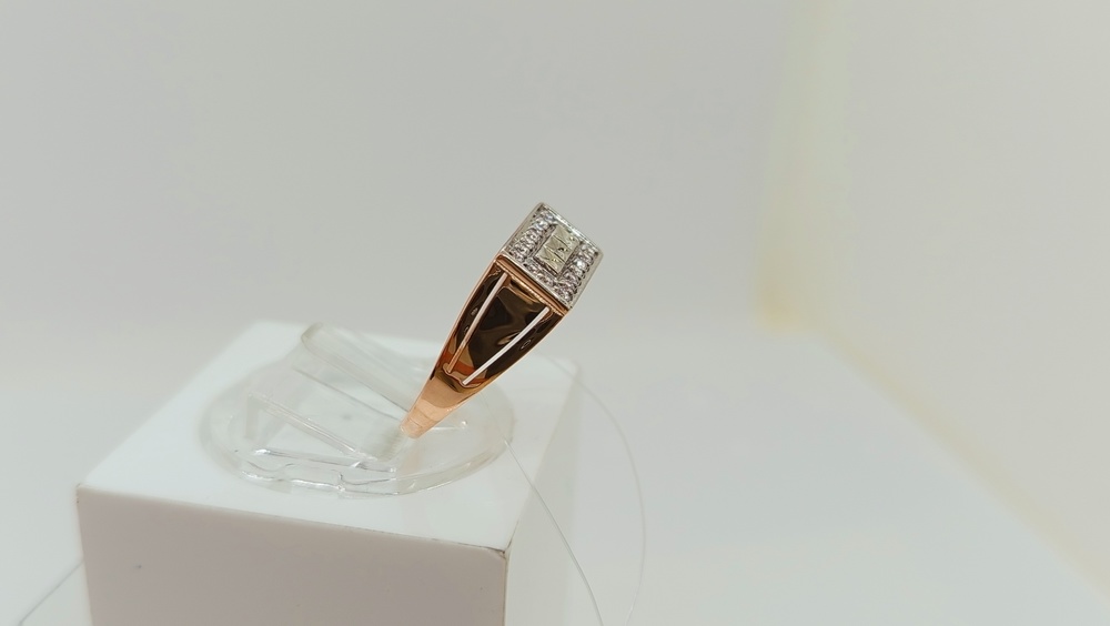 КОЛЬЦО ПЕЧАТКА с камнями (Au 585)