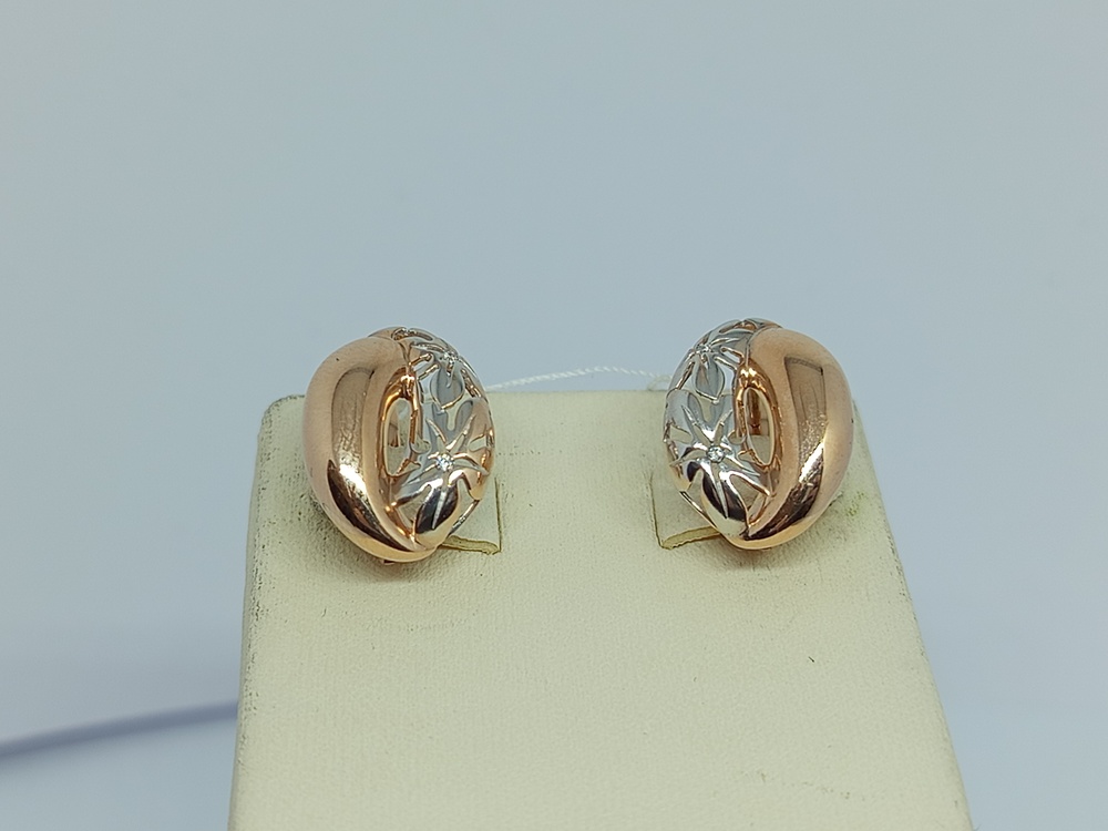 СКМИ585 СЕРЬГИ С КАМНЯМИ (Au 585)