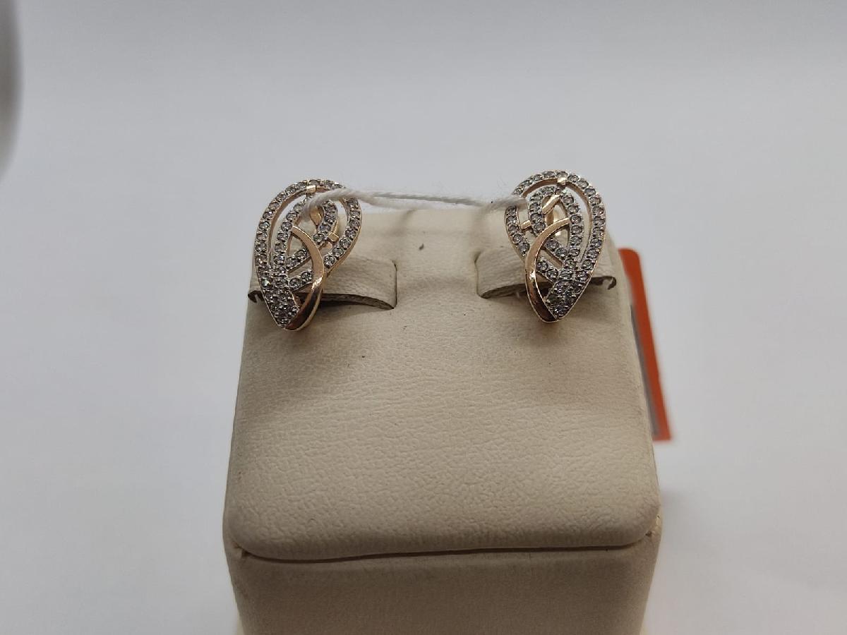 СКМИ585 СЕРЬГИ С КАМНЯМИ (Au 585)