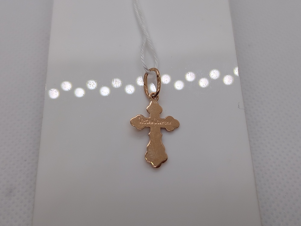ПОДКБК585 ПОДВЕСКА КРЕСТ БЕЗ КАМНЯ (Au 585)