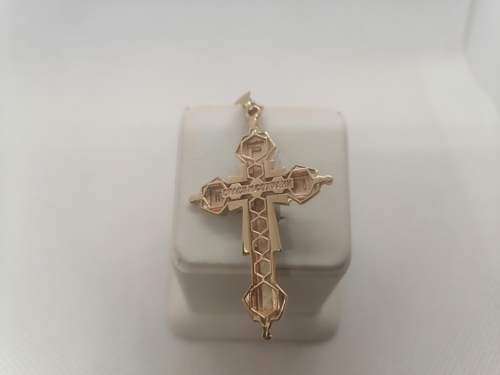 ПОДВЕСКА КРЕСТ без камня (Au 585)