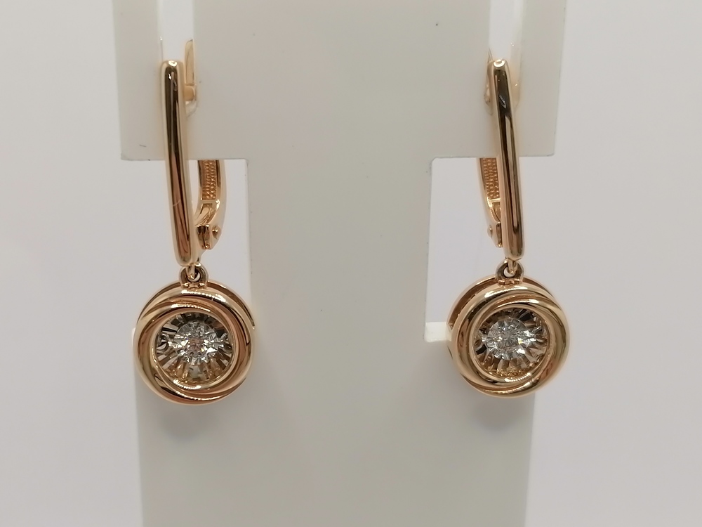 02-11-5743-11-00 СЕРЬГИ БРИЛЛИАНТ (Au 585)