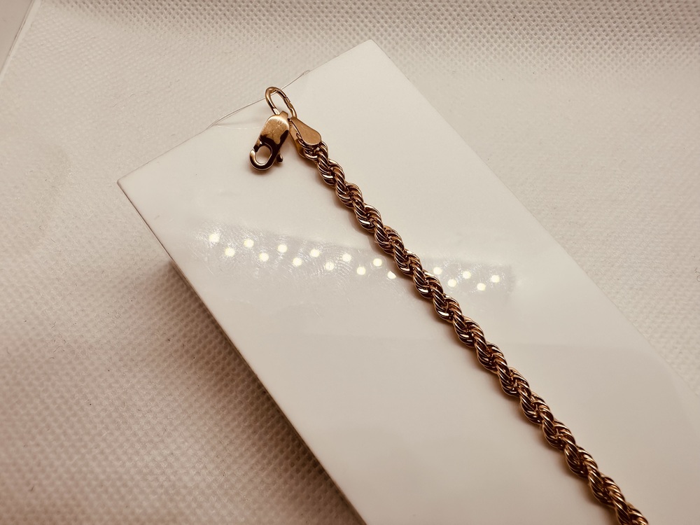 БРАСЛЕТ ПУСТОТЕЛЫЙ Веревка (Au 585)