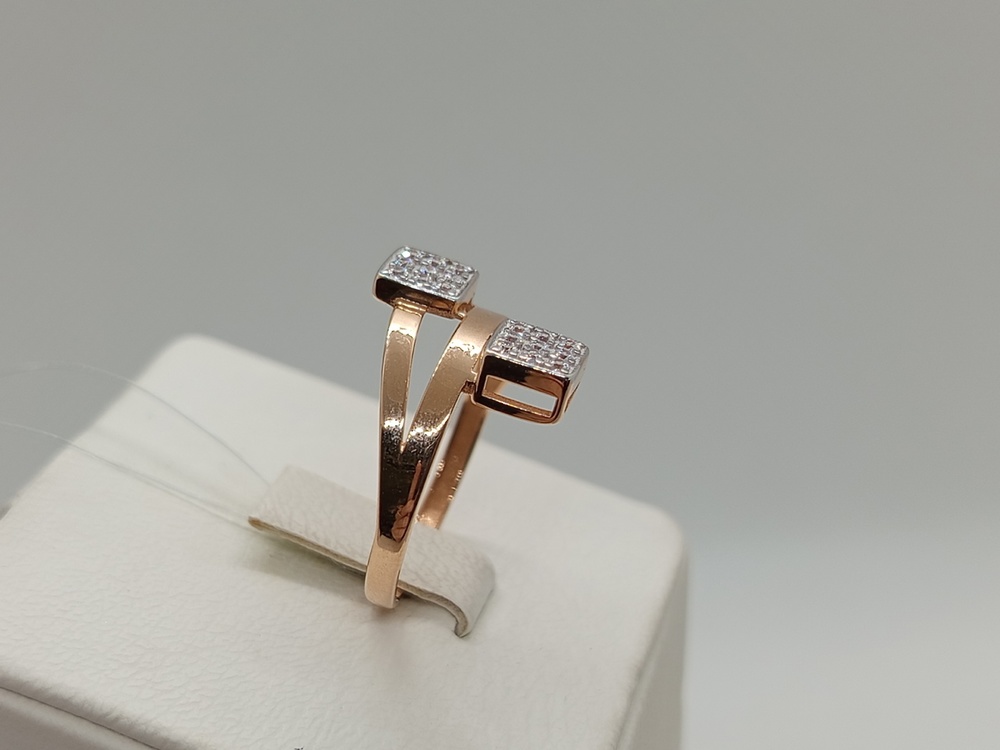 КОЛЬЦО С КАМНЯМИ (Au 585)