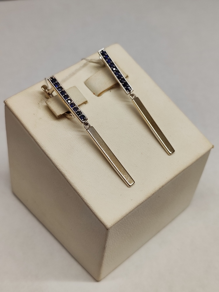 СКМИ585 СЕРЬГИ С КАМНЯМИ (Au 585)