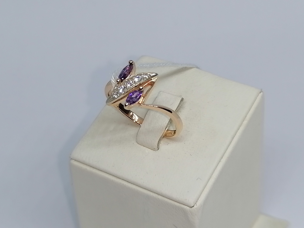 КОЛКМИ585 КОЛЬЦО С КАМНЯМИ (Au 585)