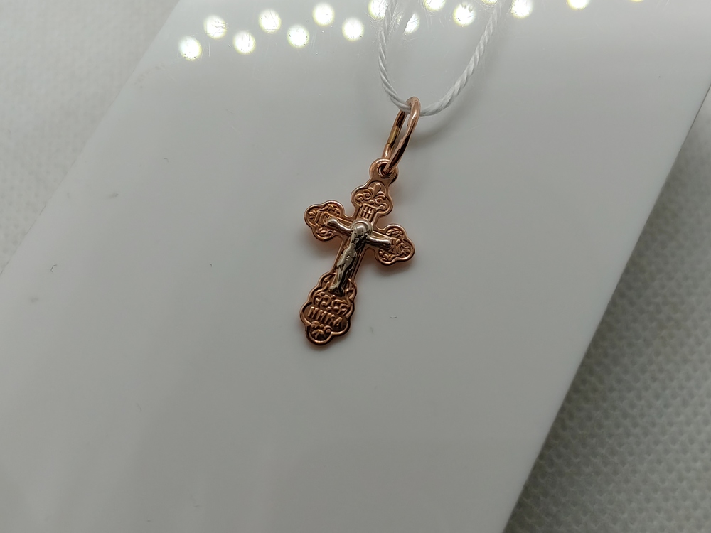 ПОДВЕСКА КРЕСТ БЕЗ КАМНЯ (Au 585)