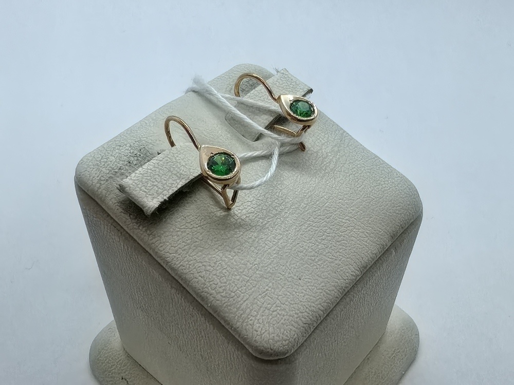 СЕРЬГИ С КАМНЕМ (Au 585)