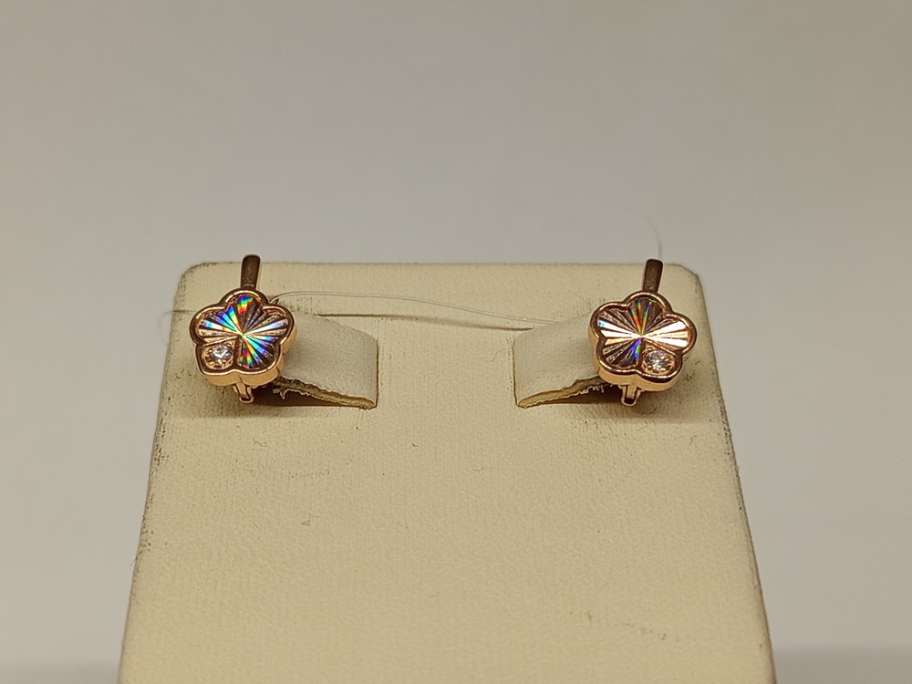 СЕРЬГИ С КАМНЕМ (Au 585)