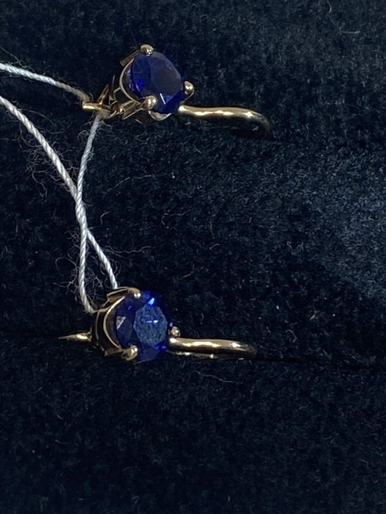 СЕРЬГИ С КАМНЕМ (Au 585)