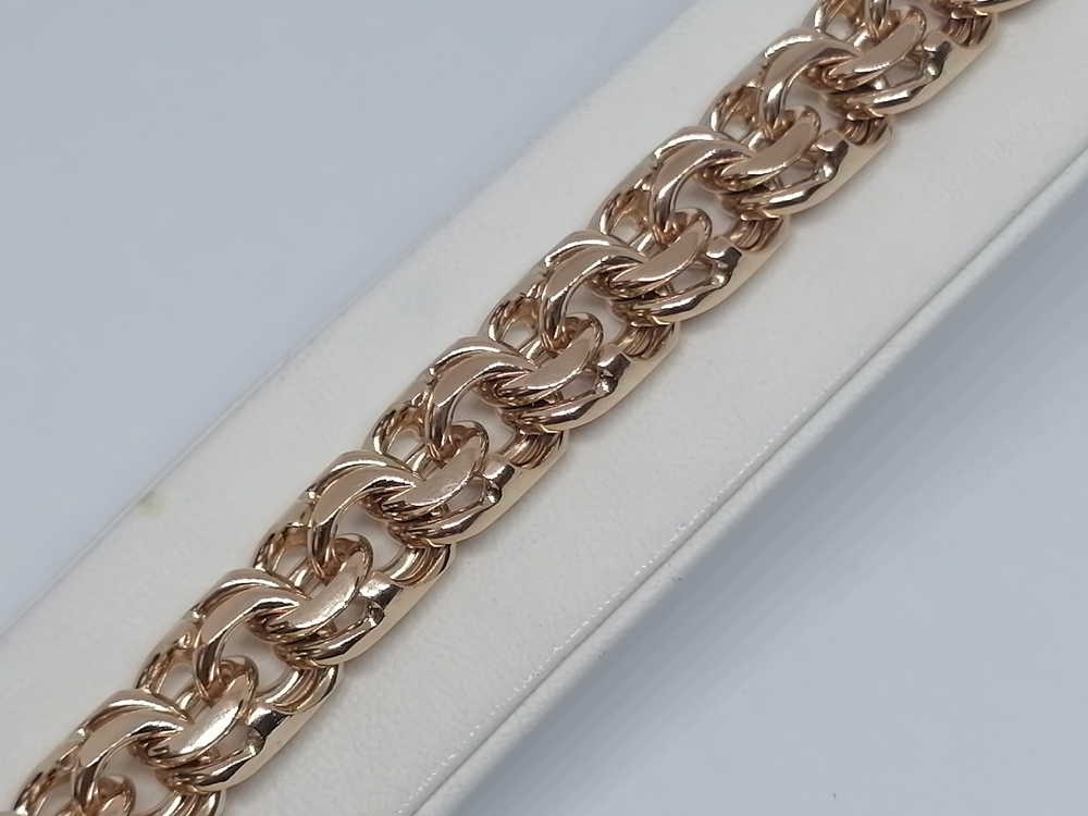 БЛБ585 БРАСЛЕТ ПОЛНОВЕСНЫЙ Бисмарк (Au 585)