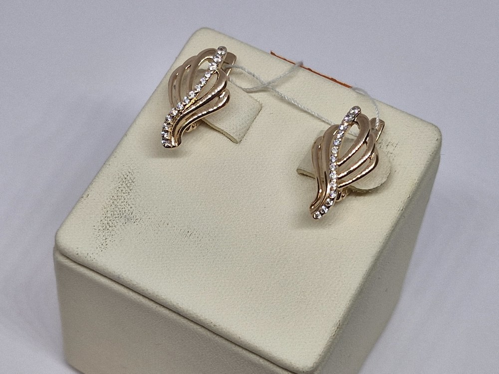 СКМИ585 СЕРЬГИ С КАМНЯМИ (Au 585)