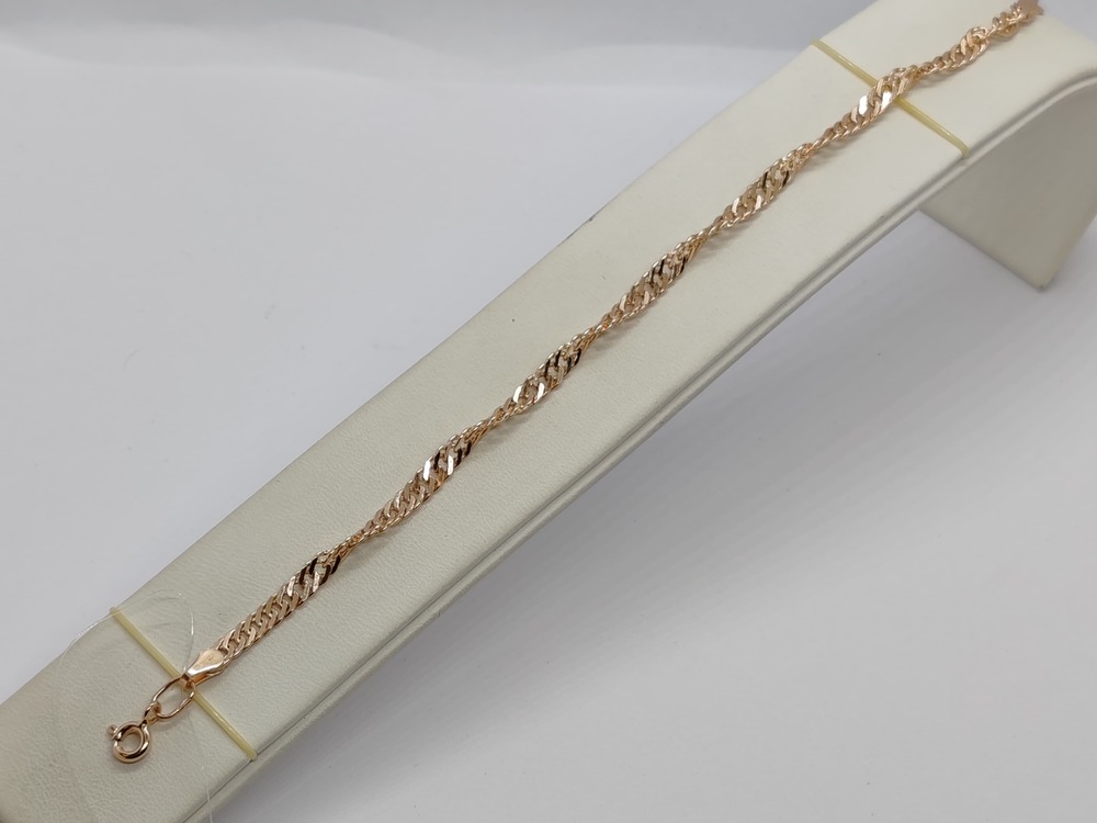 БРАСЛЕТ ПУСТОТЕЛЫЙ Ромб двойной (Au 585)