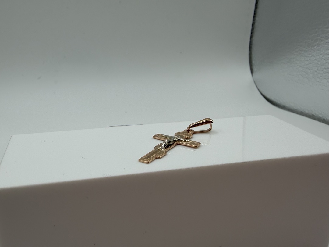 ПОДКБК585 ПОДВЕСКА КРЕСТ БЕЗ КАМНЯ (Au 585)