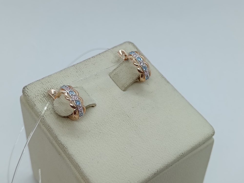 027870 СЕРЬГИ С КАМНЯМИ (Au 585)