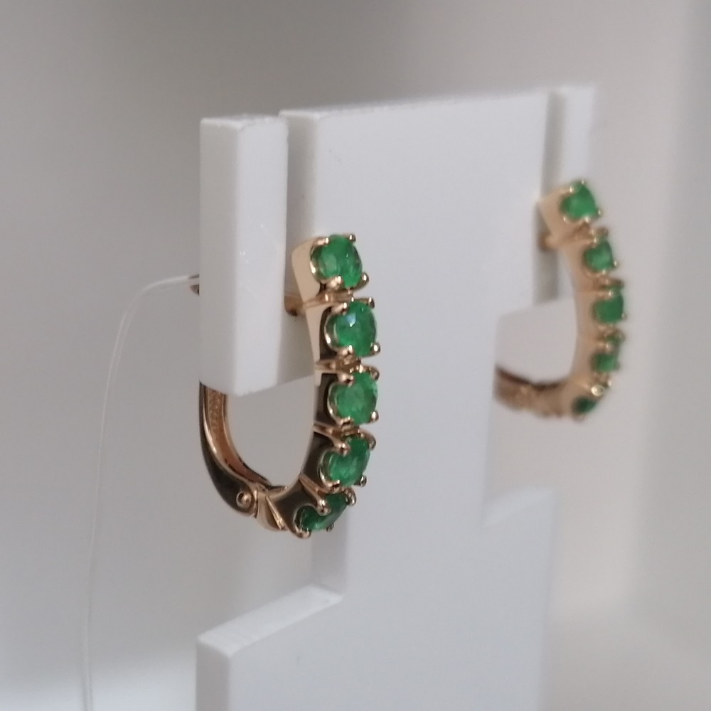 СЕРЬГИ ИЗУМРУД (Au 585)