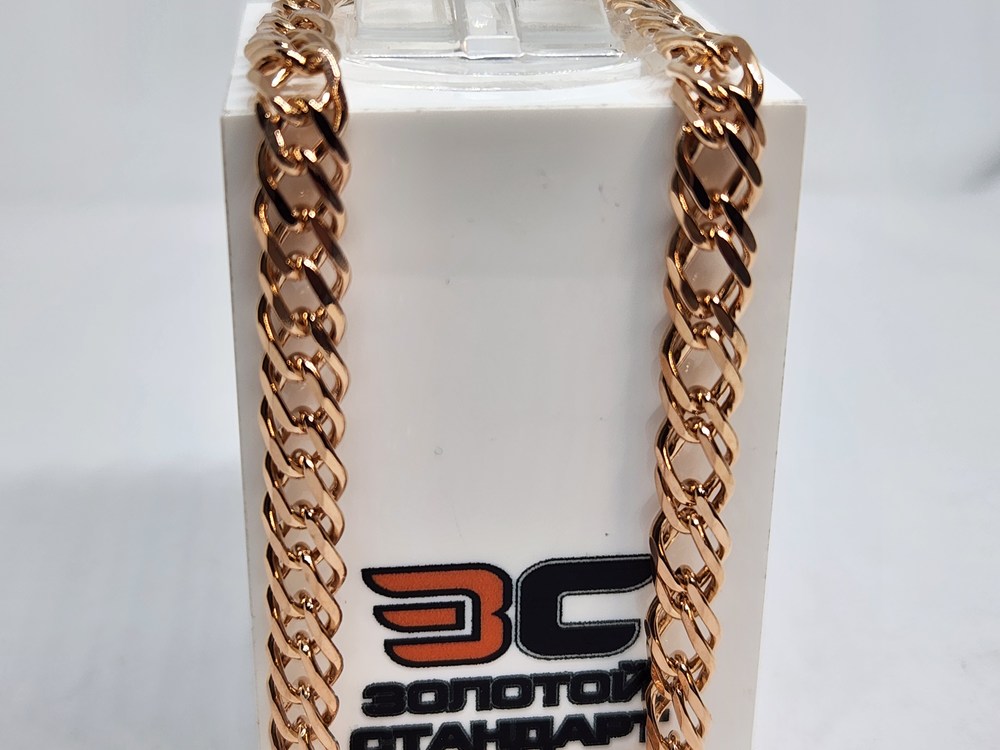 БРАСЛЕТ ПОЛНОВЕСНЫЙ Ромб двойной Au 585