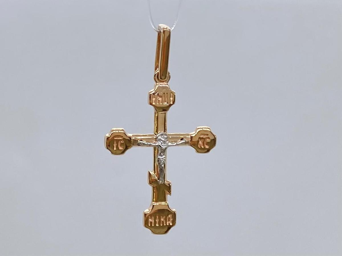 ПОДВЕСКА КРЕСТ без камня (Au 585)