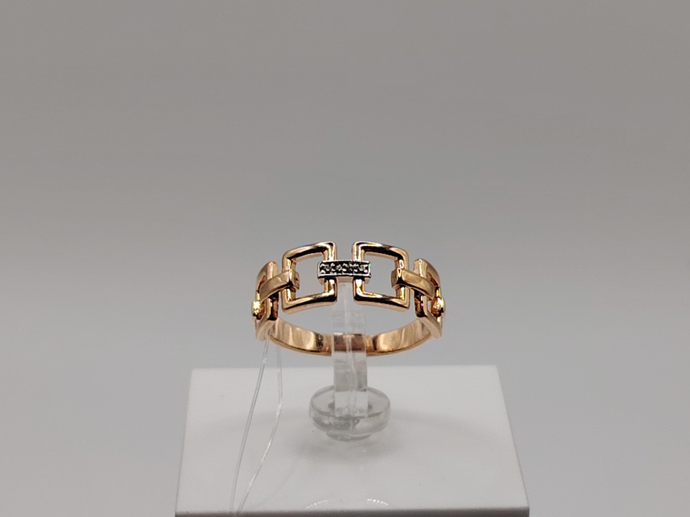 КОЛЬЦО С КАМНЯМИ (Au 585)