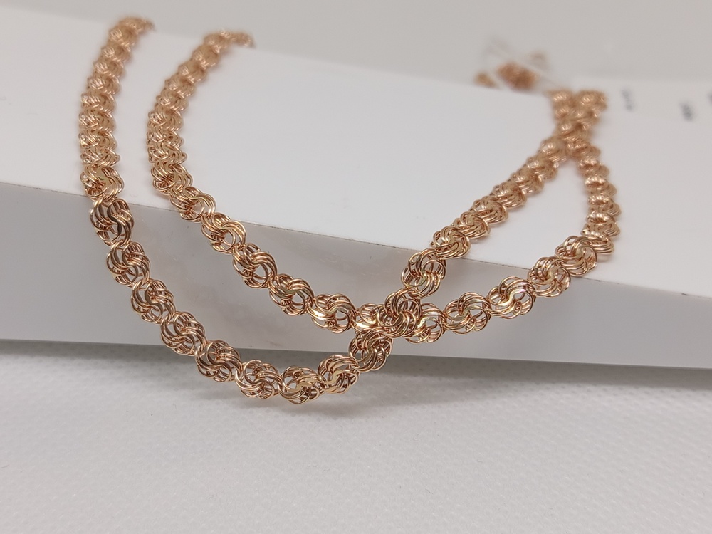 ЦЕПЬ ПУСТОТЕЛАЯ Роза (Au 585)