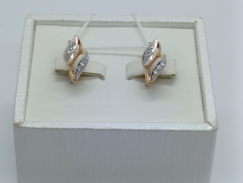 СКМИ585 СЕРЬГИ С КАМНЯМИ (Au 585)