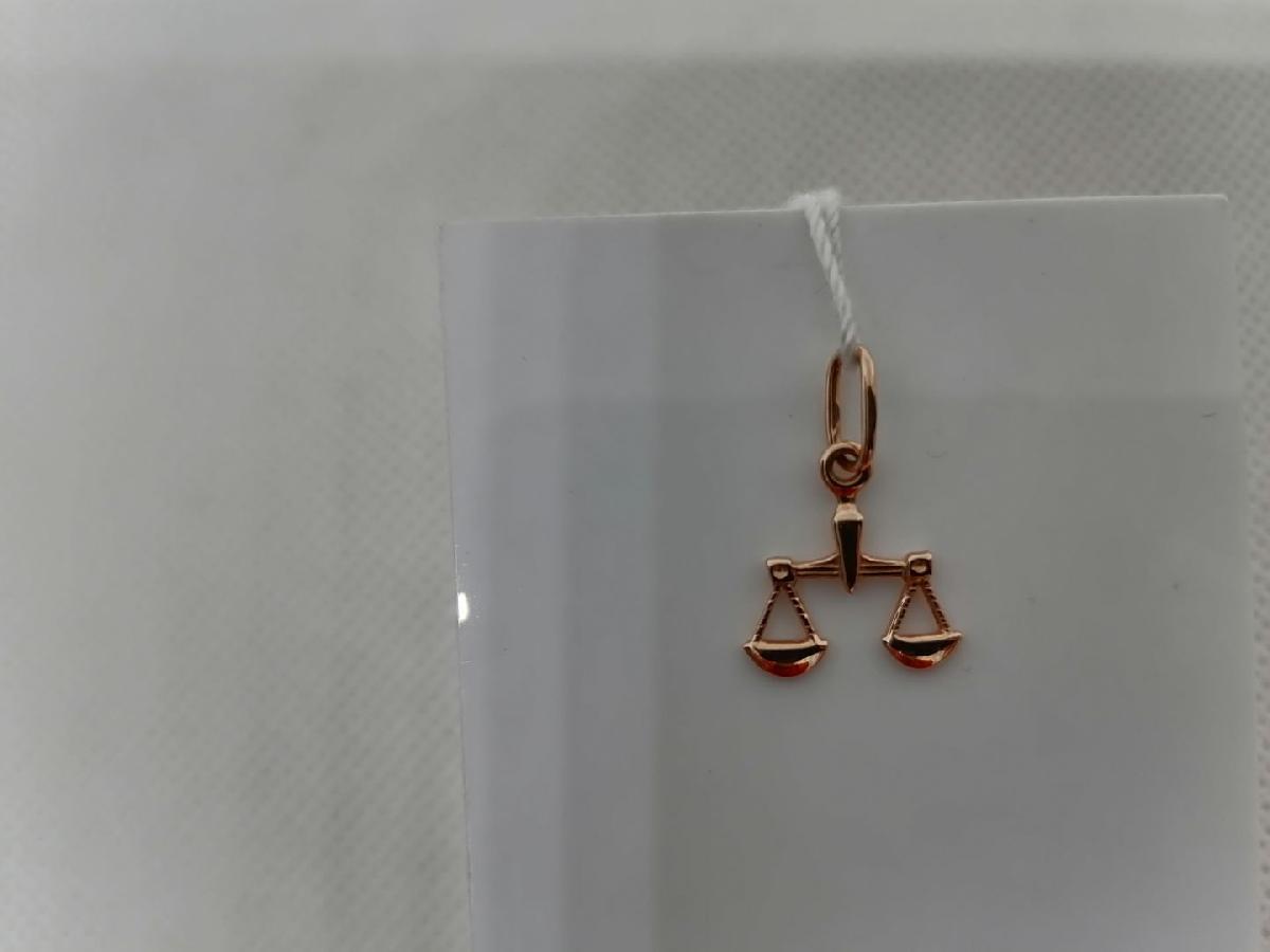 ПОДВЕСКА ЗНАК ЗОДИАКА ВЕСЫ Au 583 ПОДВЕСКА ЗНАК ЗОДИАКА ВЕСЫ Au 583