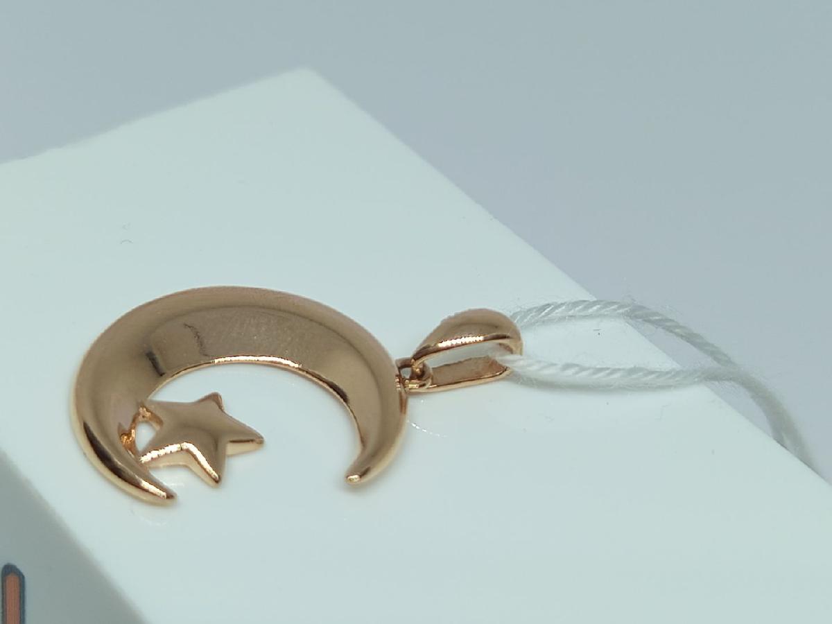 ПОДВЕСКА ПОЛУМЕСЯЦ БЕЗ КАМНЯ (Au 585)