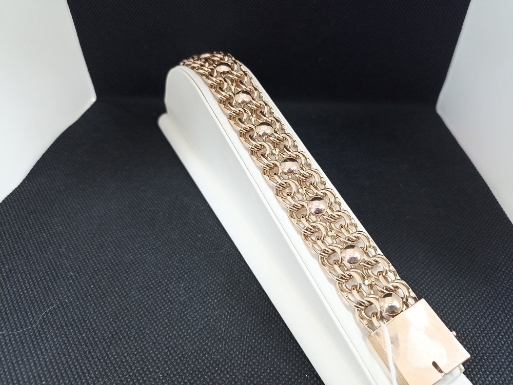 БЛБ585 БРАСЛЕТ ПОЛНОВЕСНЫЙ Бисмарк (Au 585)