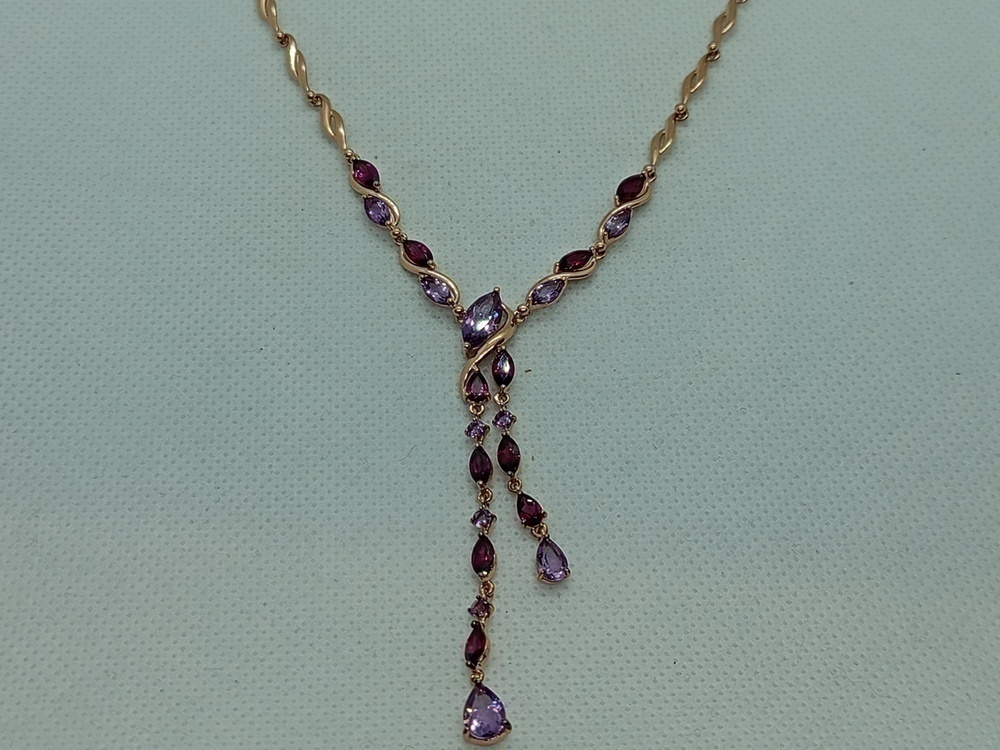 КОЛЬЕ С КАМНЯМИ Au 585