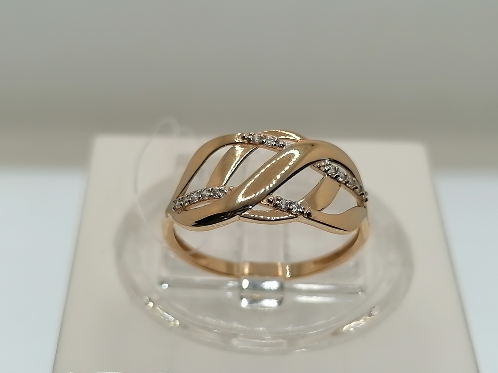 КОЛЬЦО С КАМНЯМИ (Au 585)