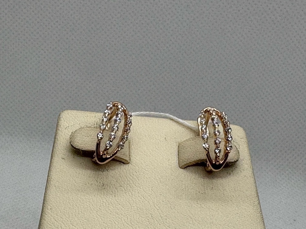 СКМИ585 СЕРЬГИ С КАМНЯМИ (Au 585)