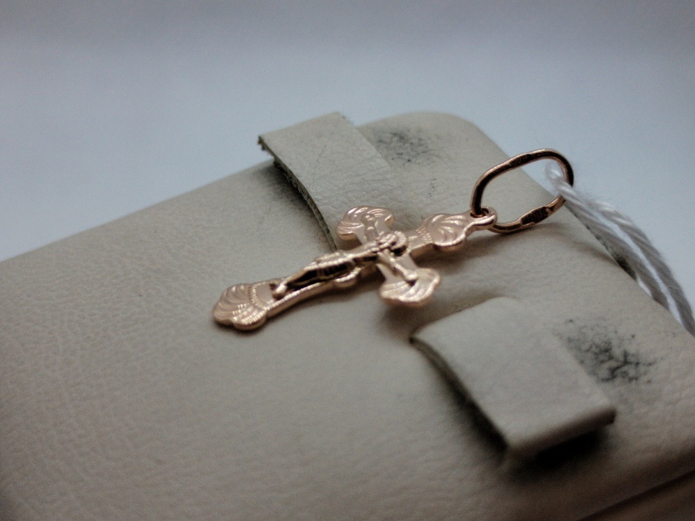 ПОДКБК585 ПОДВЕСКА КРЕСТ БЕЗ КАМНЯ (Au 585)