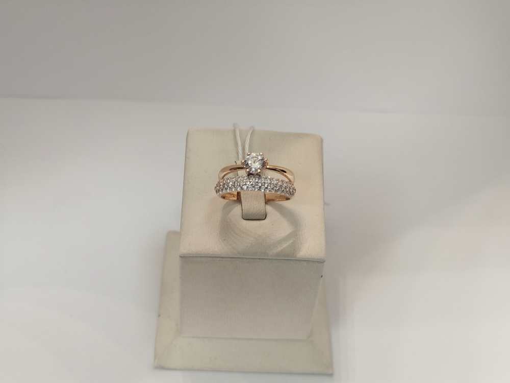 КОЛЬЦО С КАМНЯМИ (Au 585)