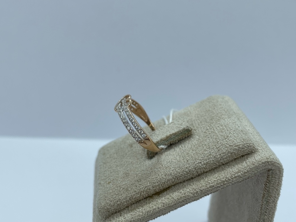 КОЛЬЦО С КАМНЯМИ (Au 585)